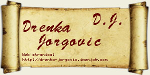 Drenka Jorgović vizit kartica